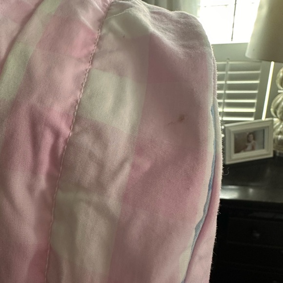 Pink Gingham Ruffled Backpack with Embroidered Characters - Picture 2 of 2